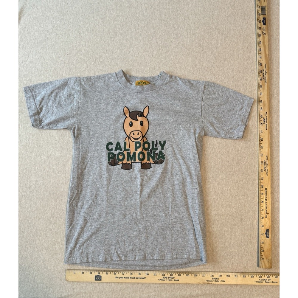 Cal Poly Pomona Spirit Bronco Tshirt Gray Short Sleeve Small Kid Size